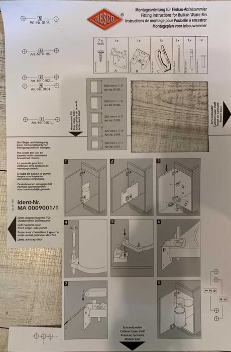 Cos gunoi de bucatarie Wesco