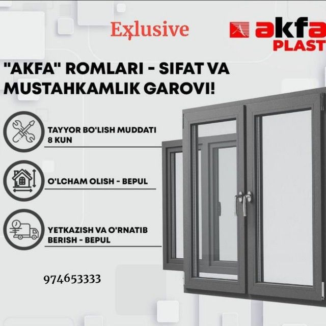 Akfa eshik romlari. Ishonchli, sifatli va hamyonbop.
Biz sizlarga o‘z