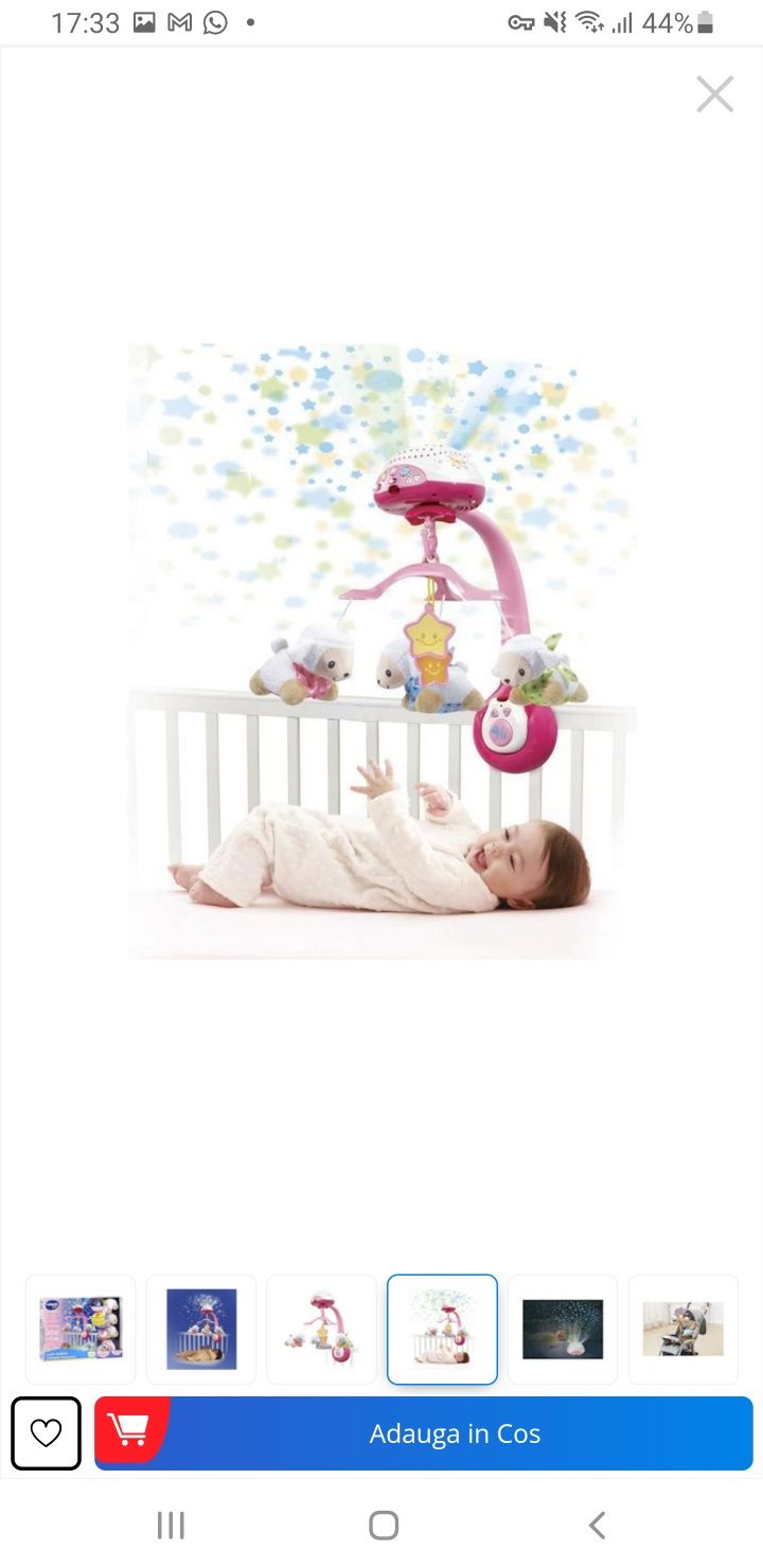 Carusel muzical pentru pătuț Vtech baby