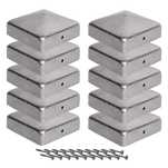 Set 10 capace gard stâlpi de gard piramidă 91×91 mm Livrare Gratuită