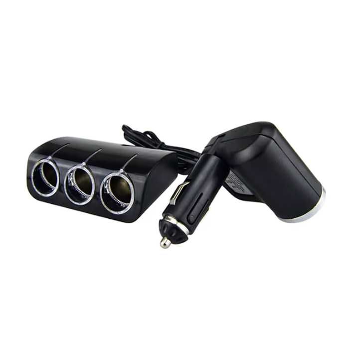 Разклонител за запалка с 4 гнезда и 1 USB, 1528