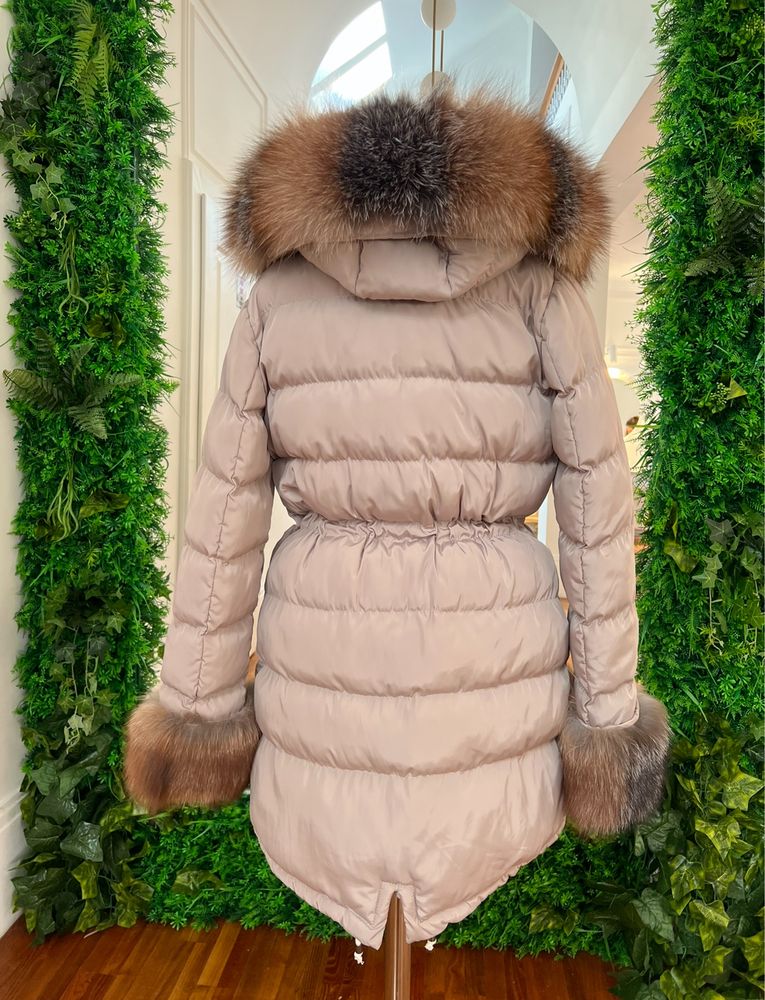 Geaca/Parka cu blana de vulpe detasabila, marime S