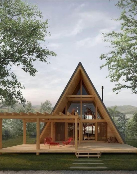 Vand cabane din lemn tip A accept variante auto