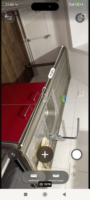 Mobilă de bucătărie cu frigider și araz cu plită electrică