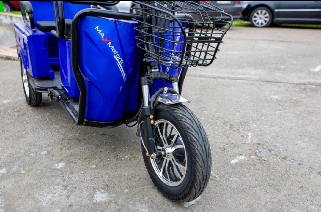 Триколка 1500W двуместна Cargo Blue eлектричека тип Скутер MaXmotors