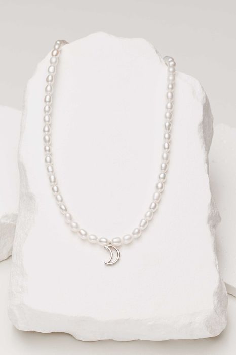 Coliere perle naturale cu talisman aur sau argint|Livrare gratuita Buc