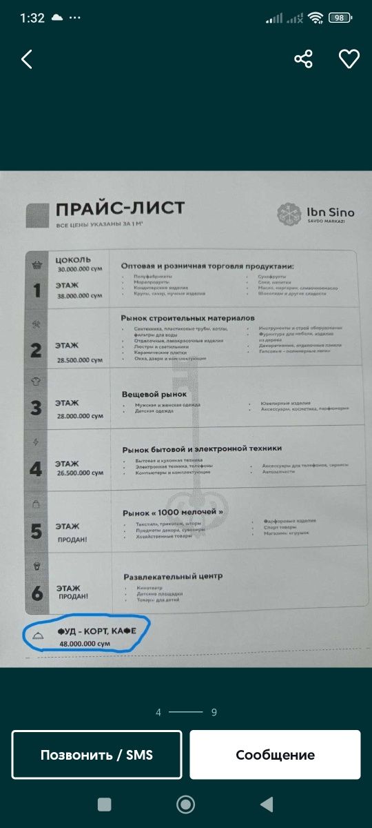 Сотилади Stroymart 0 қават! Продаётся Строймарт 0 этаж!