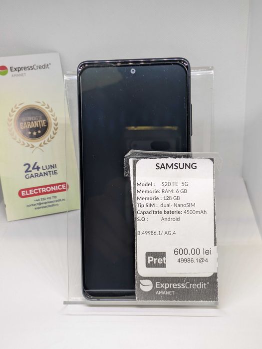 Samsung S20 FE 6/128Gb (Iulius Mall)(B-49986) Garanție 2 ani!