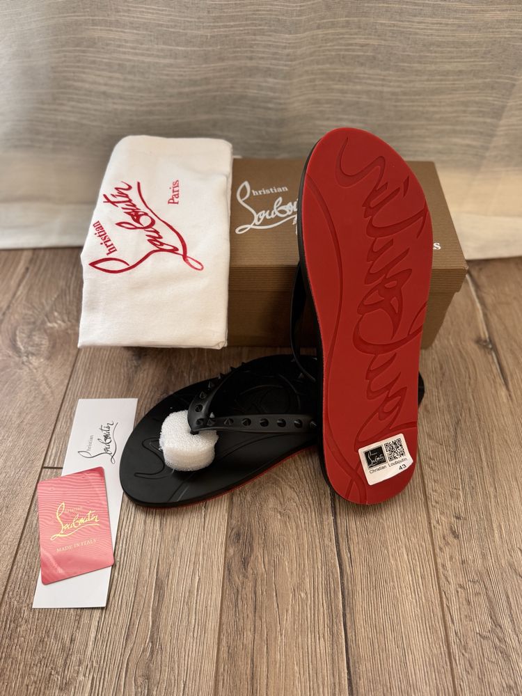 Мъжки джапанки в стил Christian Louboutin | Нови с кутия