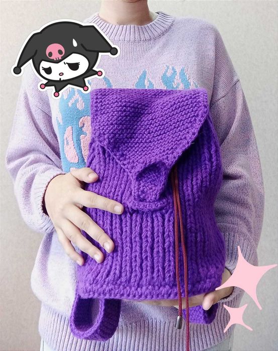 вязаные рюкзачки ручной работы