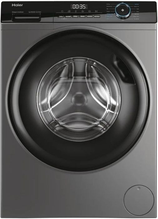 Нова инверторна Direct Drive слим пералня с пара Haier 8 кг антрацит
