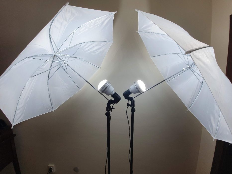 kit lumini studio foto video stative cu umbrele bec LED 50w ventilatie