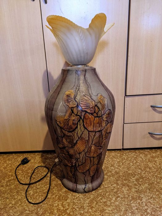 Настолна лампа керамична антикварна ретро винтидж