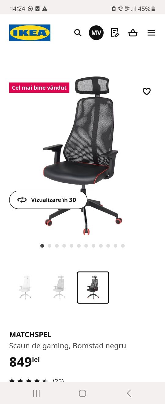 Scaun gaming Ikea ca nou