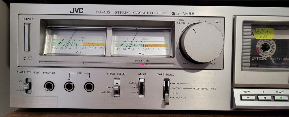 Casetofon deck JVC KD-A33 cu ANRS/Fisher