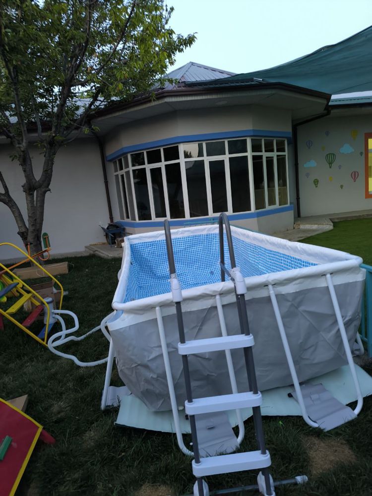 Каркасный бассейн Intex 400×200×100см с фильтр-насосом и лестницей