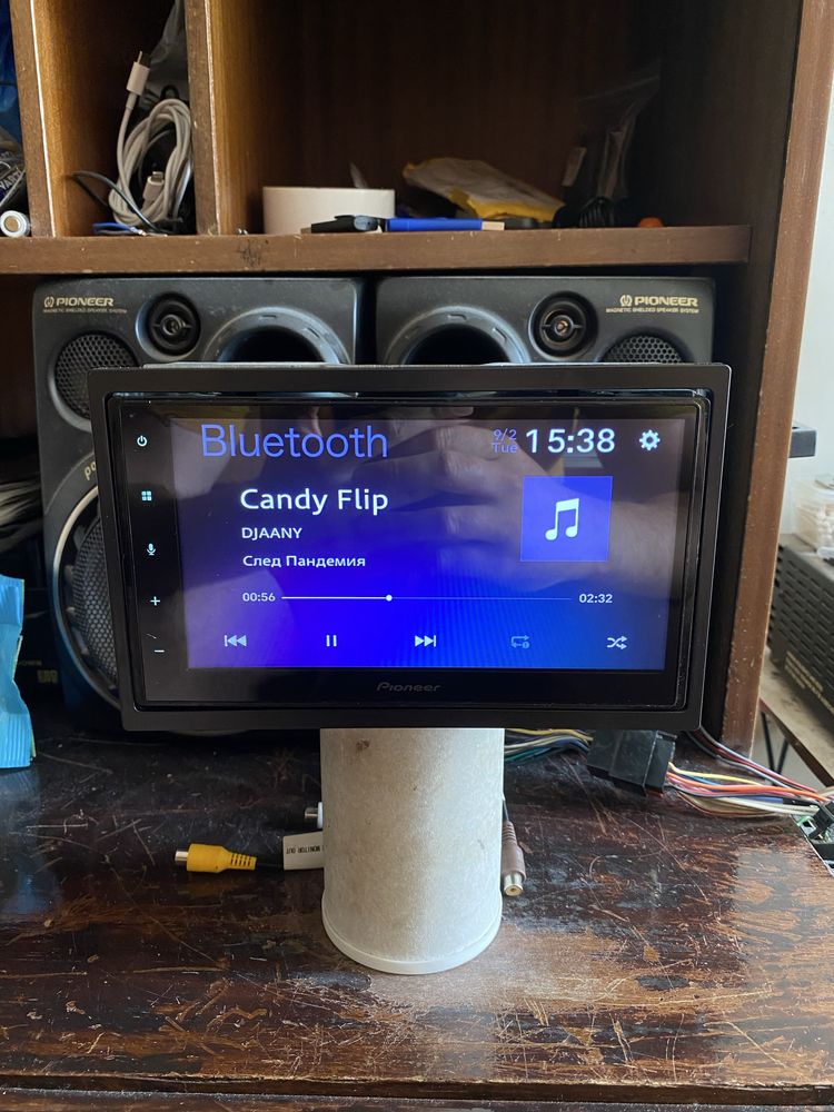 PIONEER -Авто радио с CarPlay, Android Auto, Mirroring, Bluetooth, DVD