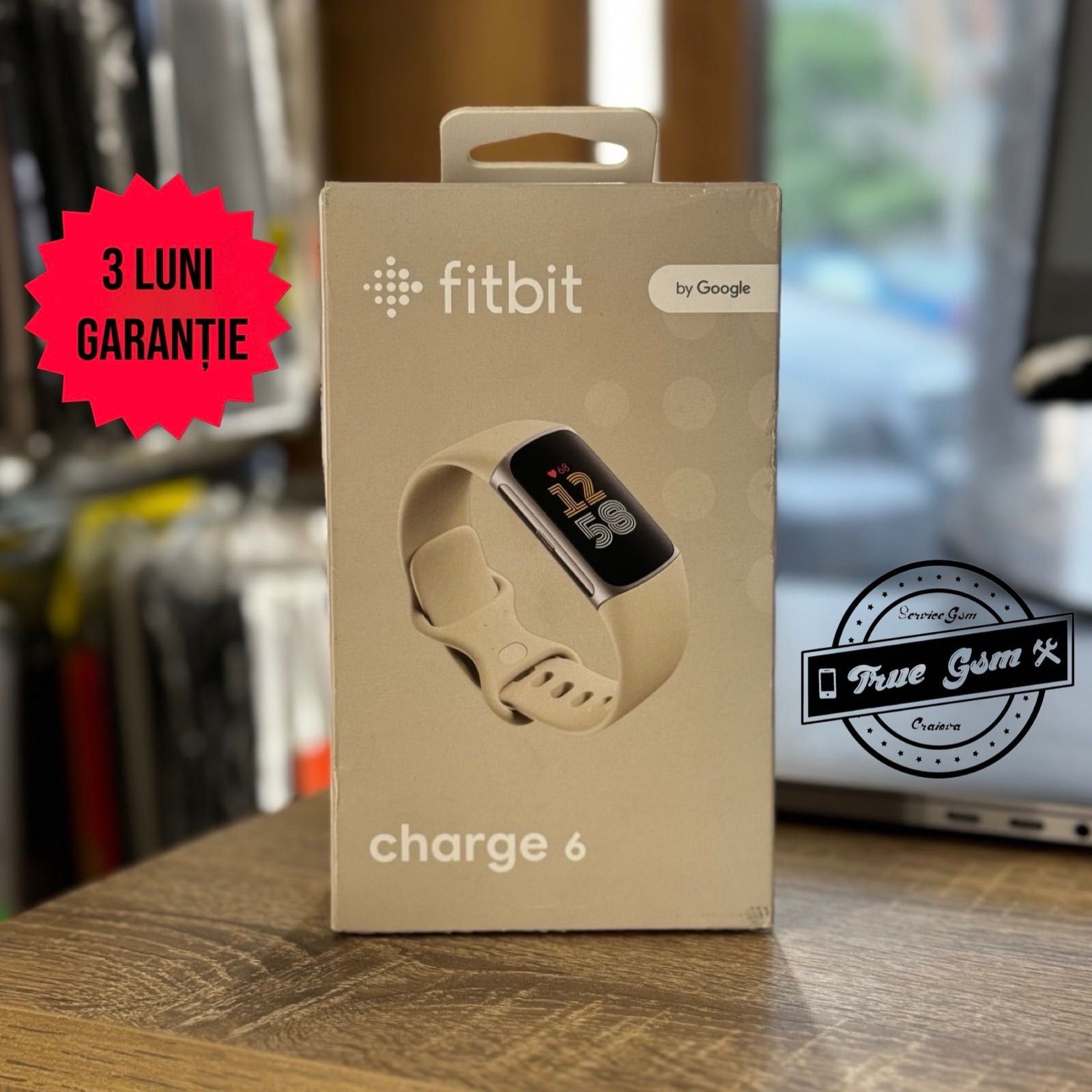 Fitbit Charge 6 GPS + GLONASS, Bluetooth, NFC, Argintiu | TrueGSM