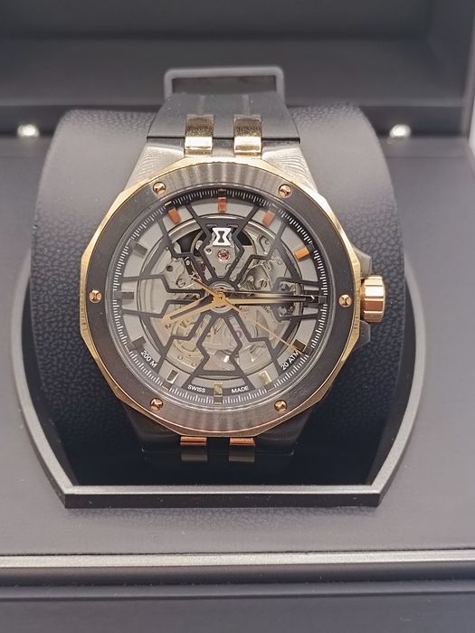 Луксозен мъжки часовник EDOX Skeleton Automatic  Swiss Made