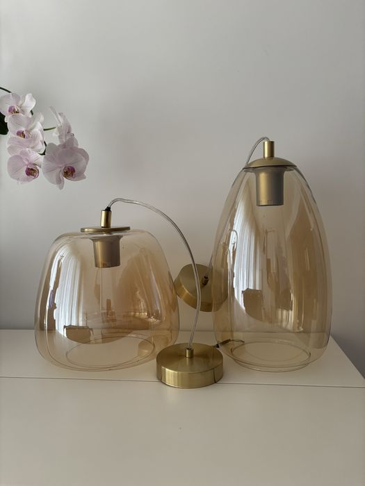 Pendul lustra sticla chihlimbar