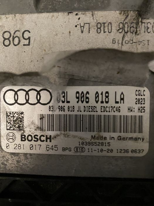 Компютър мотор ECU AUDI A4 A6 A5 Q5 за 2.0tdi след 2012г 03L906018