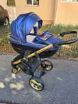 Carucior Copii 3 IN 1 Chantal Adamex SPECIAL Edition Blue LEATHER