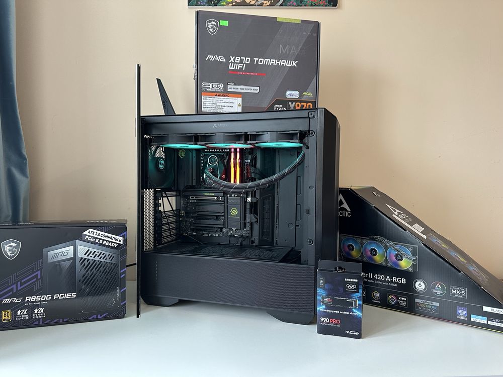 Мощный ПК без видеокарты — Ryzen 7 9800X3D + DDR5 + 2 ТБ SSD