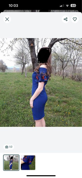 Rochie albastu inchis