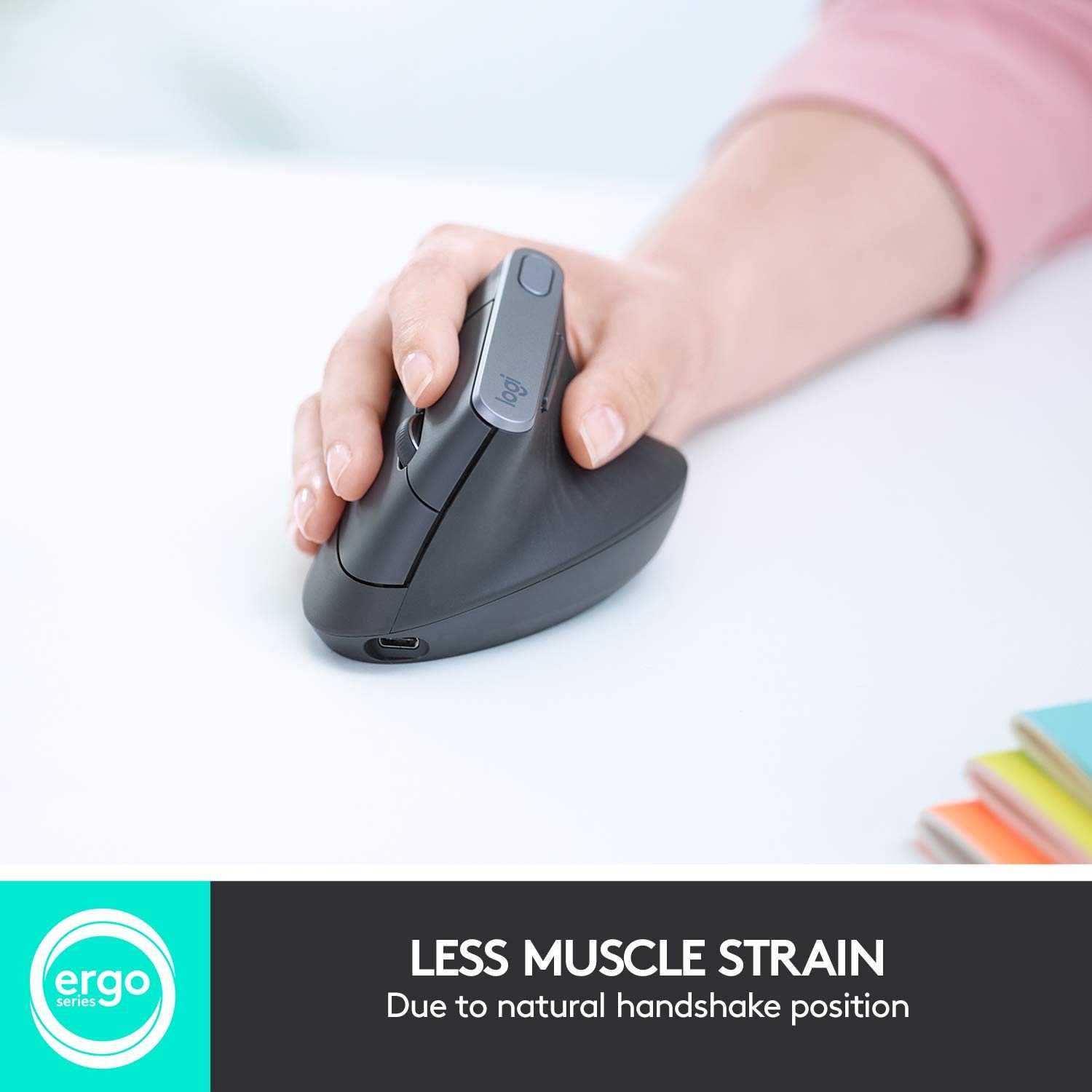 Нова вертикална безжична мишка Logitech MX Vertical...