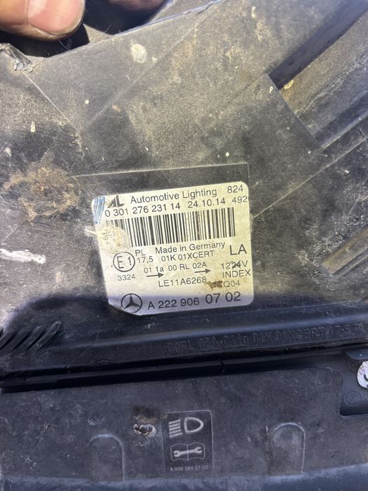 ляв фар за mercedes benz s-class w222
