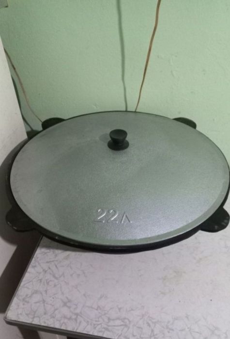 Новый чугунные казан 22 и 16 литров с крышкой