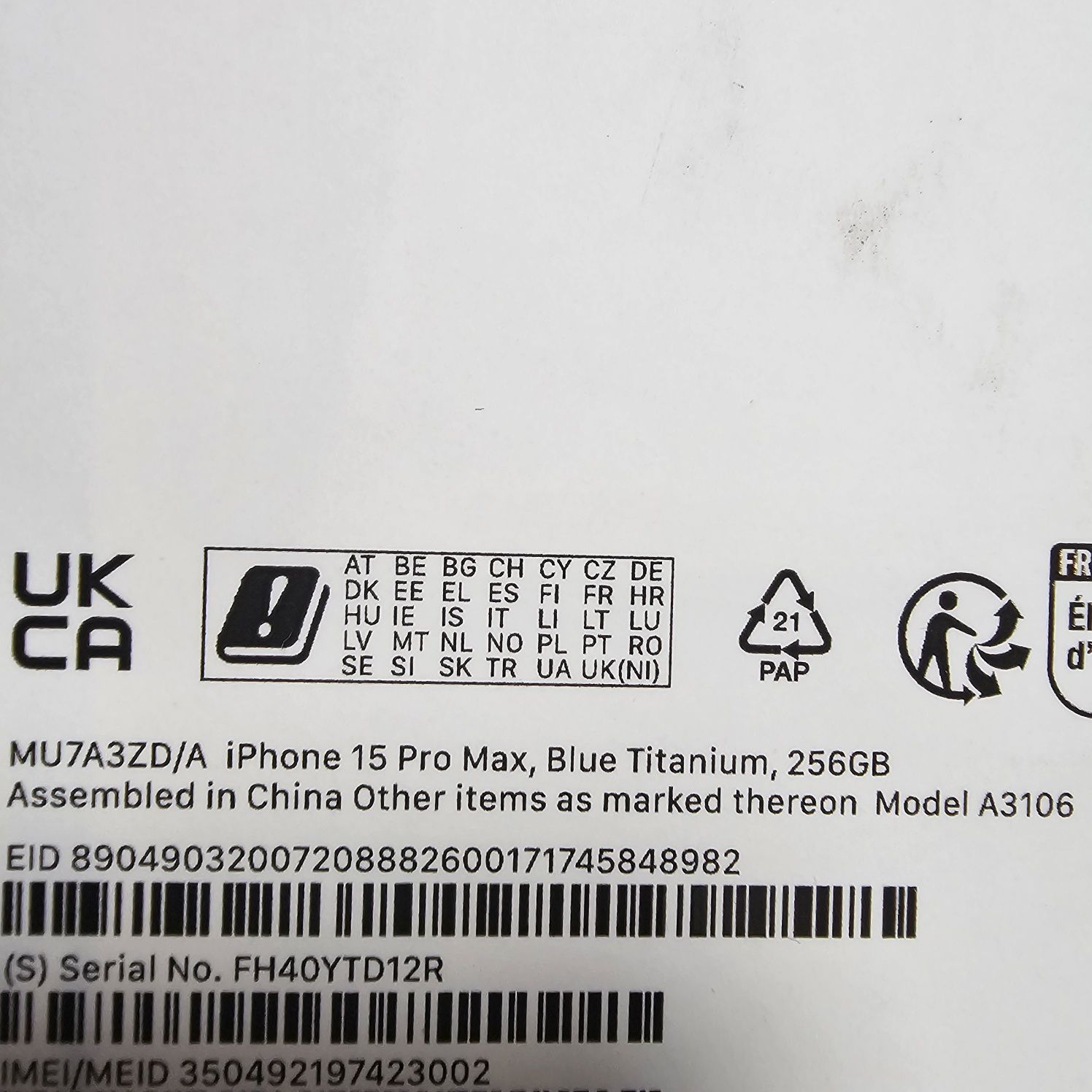 Iphone 15 PRO MAX, Nou, husa+incarcator originale