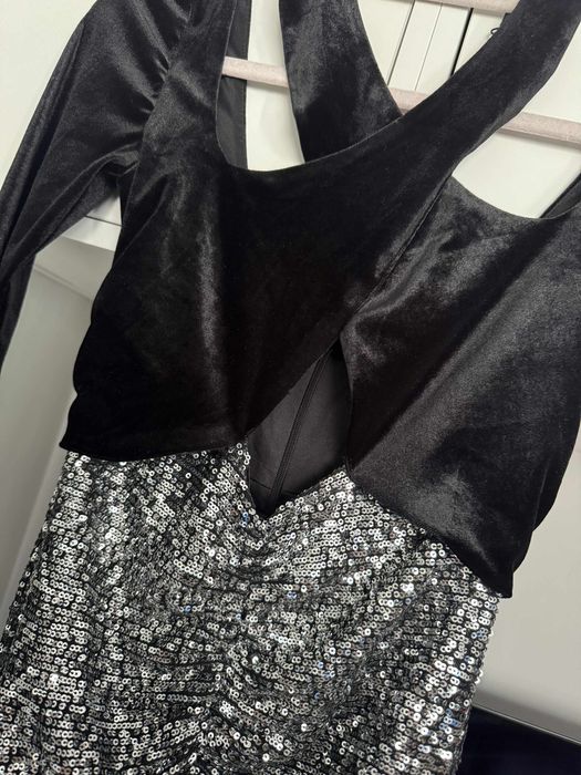 Официална къса рокля с пайети Asos LUXE
