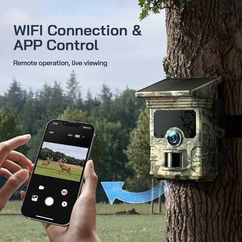 Нова Соларна Камера за Животни 68MP 4K WiFi Bluetooth Нощно Наблюдение