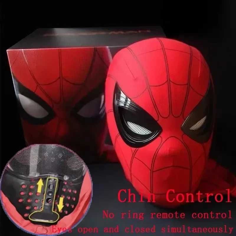 Електронна маска на Спайдърмен Spiderman Mигащи очи Светлини с Пръстен