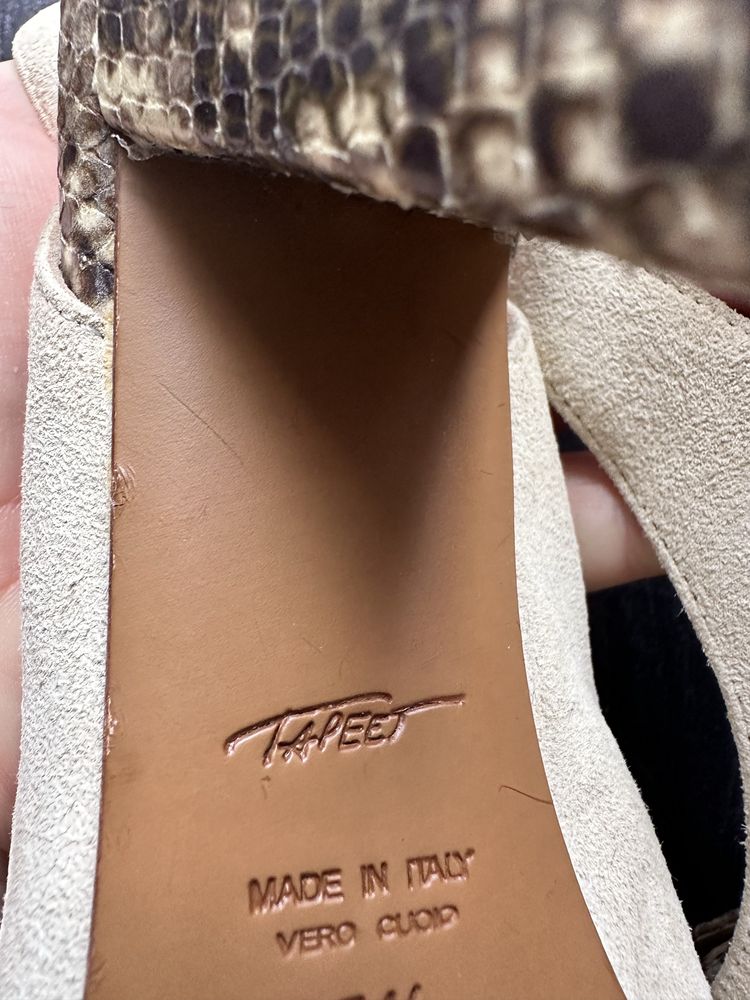 Сандали обувки Vicini Tapeet Италия Tory Burch кожа от питон