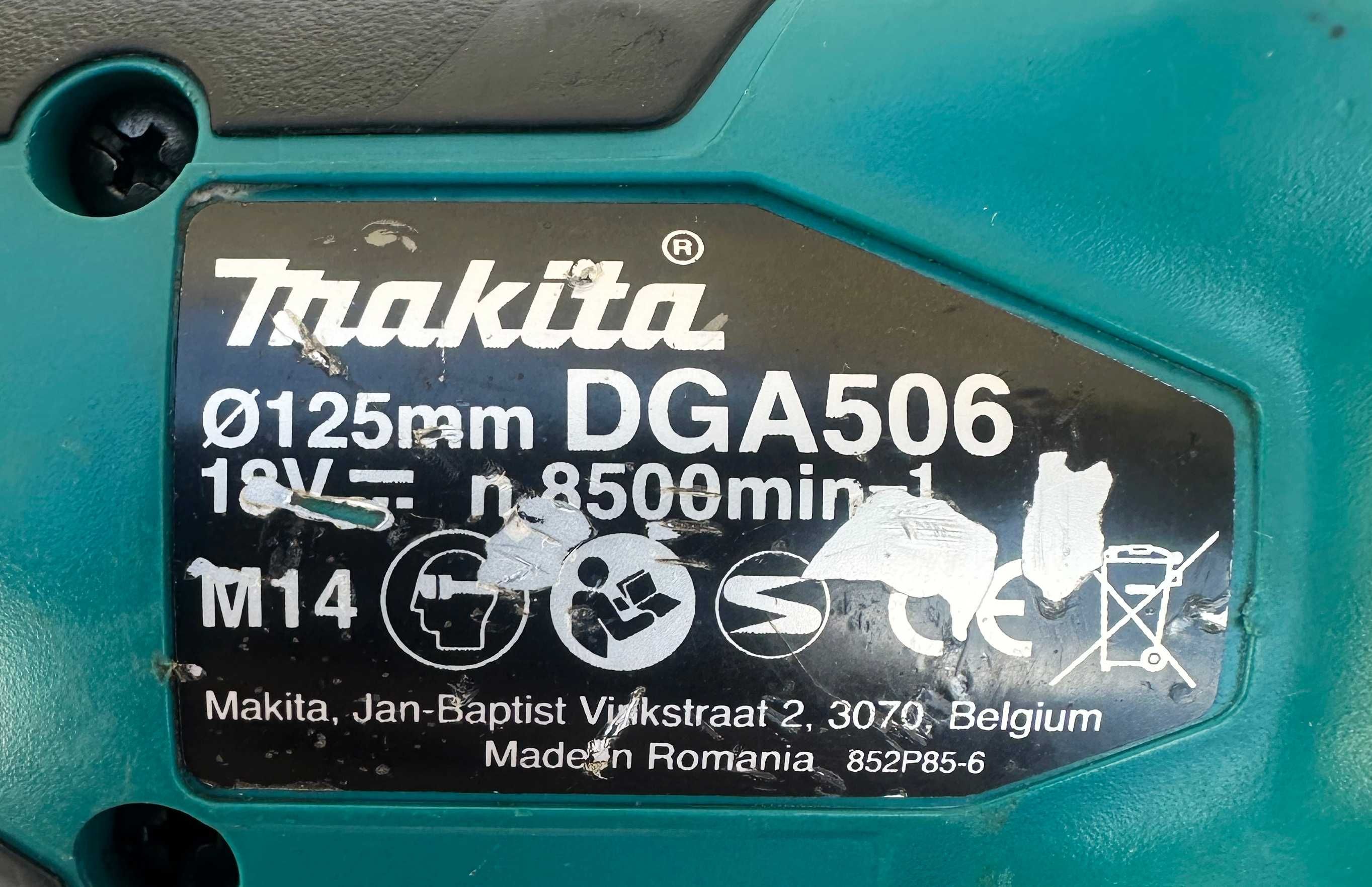 Makita DGA 506 - Безчетков ъглошлайф 18V