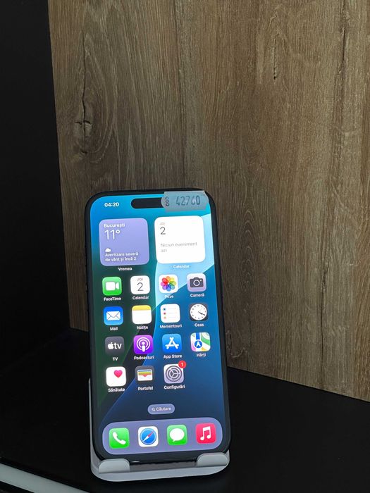 Garantie 24 luni CashBox Iphone 15 128GB bat:100%