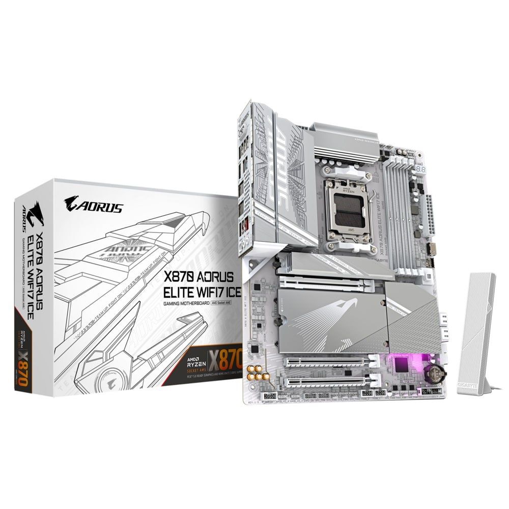 Новая Материнская плата GIGABYTE X870 AORUS ELITE WIFI7 ICE. Сокет AM5