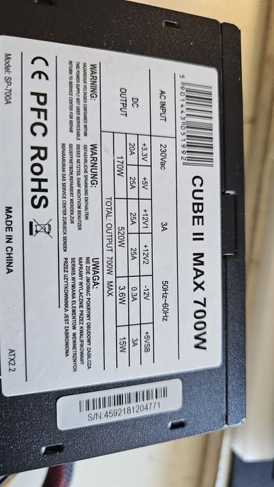 Sursa PC 700W CUBE 2