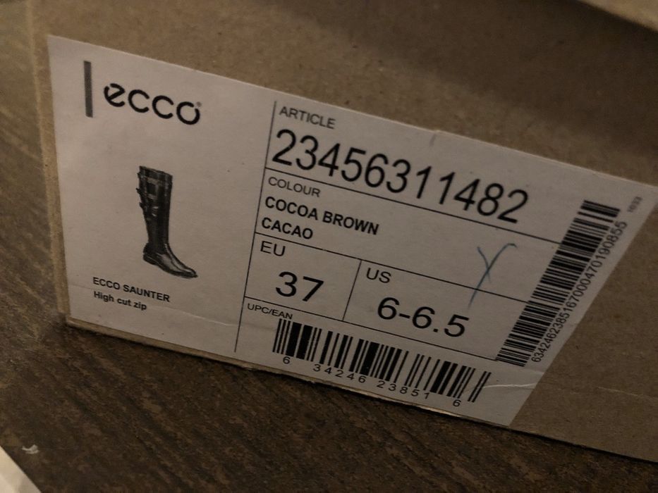 Cizme GoreTex piele maro, 37, Ecco