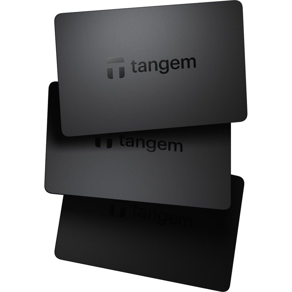 Криптокошелёк Tangem Wallet 2.0, 3 карты чёрного цвета