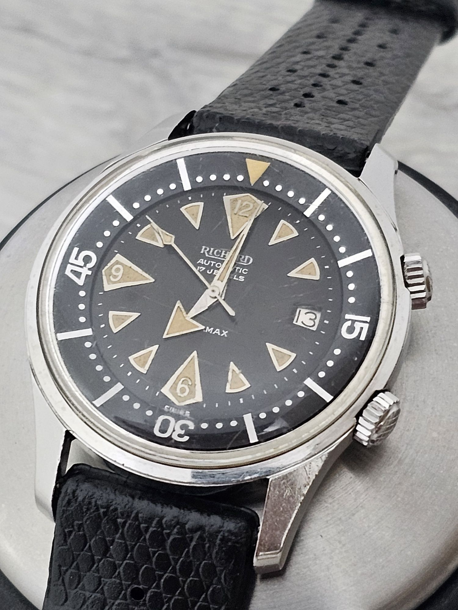 Ceas Richard Aquamax Super Compressor 1960 Diver de colectie cu defect