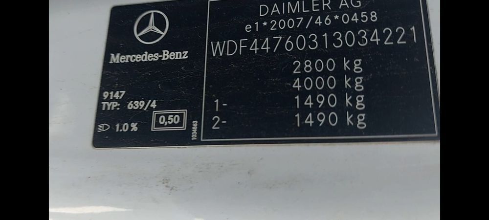Dezmembram Mercedes Vito, an 2017, motor 1.6 CDI, cutie manuala
