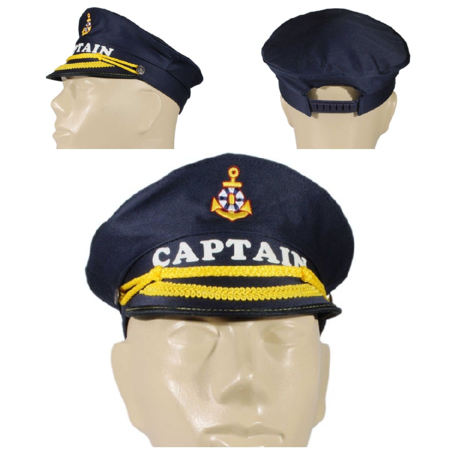 Моряшка капитанска морска шапка капитан юнга детска дамска мъжка