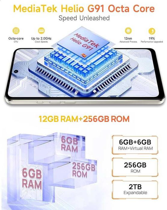 Telefon mobil Ulefone Note18 Pro NFC Android 14 256GB 90Hz 4G