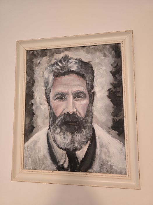Tablou pictura de colectie portret Constantin Brancusi