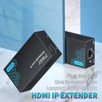 H.264 HDMI приемник и предавателExtender Over TCP/IP, Cat6-150м