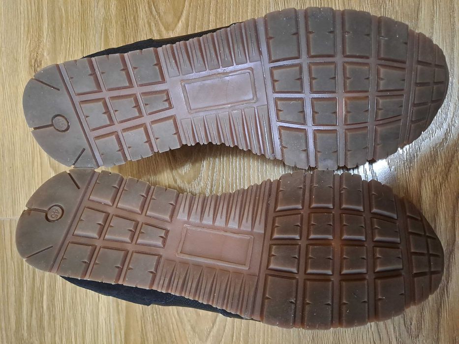 Мъжки обувки от естествена кожа, тъмносини, размер 46 - НОВИ