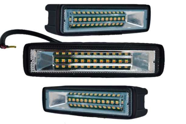 1 бр. ЛЕД LED лампа с две светлини, бяла и мигач ,лед бар ,12-24V, 18W